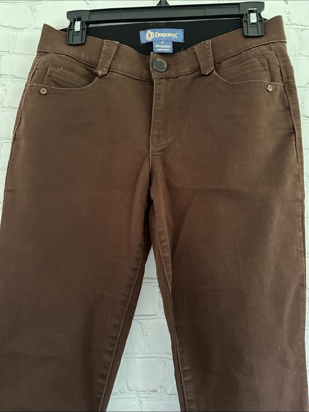 Democracy Ab Solution Slim Skinny Jeans in Rich Brown Size 4 - Picture 2 of 7